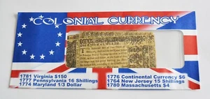 American Independence Revolutionary War Colonial Replica Currency Set New - Picture 1 of 3