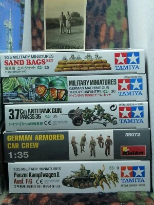 LOTTO 5 KIT SCALA 1:35: MINIART 35072 TAMIYA35009+35035+35038+35025+RIVISTA+FOTO - Immagine 1 di 4