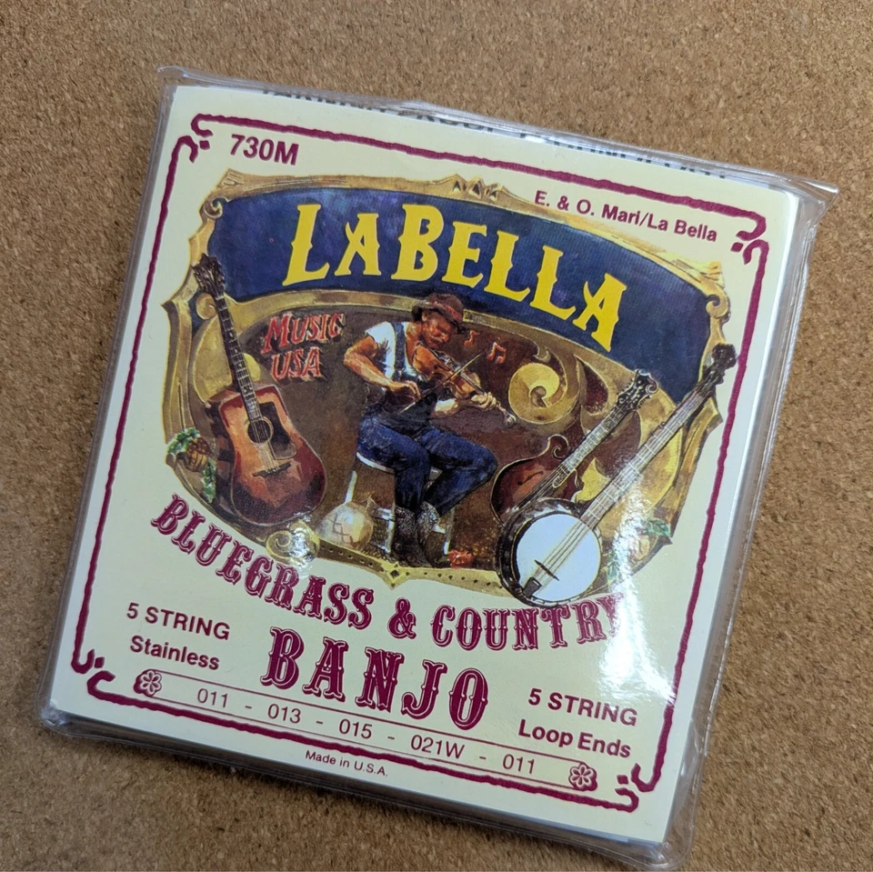 La Bella 730M 5-String Banjo Strings, Stainless Steel, Loop End , New Old Stock - Image 1 of 1