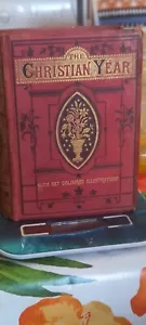 The Christian Year Keble RARE Edition 1878 340 Gold Pages 187 Color Illustration - Picture 1 of 8