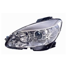 Mercedes Classe C W204 2011-2013 Faro proiettore H7+H7 motorino parab cromata dx