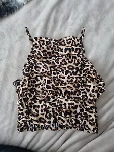 H&M Size XS Leopard Print Top Worn Once - Picture 1 of 3