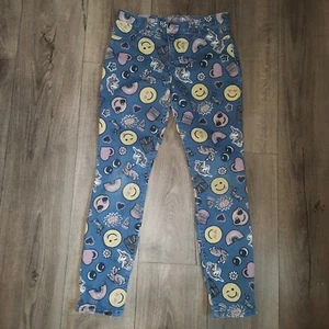 Children's Place Unicorn Star Rainbow Flowers Emoji Jeans/Jeggings Girls Size 14 - Picture 1 of 12