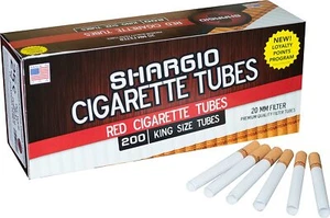 Shargio Red King Size 200 Count Per Box Filter Tubes (1-Box) - Picture 1 of 2
