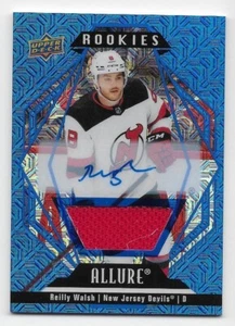 22/23 UPPER DECK ALLURE ROOKIES BLUE LINE AUTOGRAPH JERSEY Reilly Walsh #14/35 - Picture 1 of 1