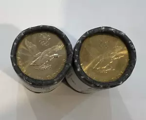 2x 2006 Canada $1 Lucky Loonie Olympic Coin Original Roll dollar loon Royal Mint - Picture 1 of 4
