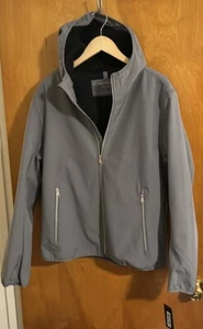 Kenneth Cole Jacket Mens Large Gray Zip Pockets Fleece Lined - Picture 1 of 5