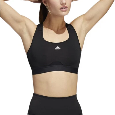 Adidas Women's Training Medium Support Black Padded Bra Size X-Small AC HC7489 - Image 1 of 4