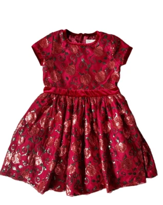Vestido DISNEY Princesa Blancanieves Niña Talla 7/8 Rojo Lentejuelas Manzana Tul Fiesta Holi Foto 1 de 4