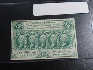 1862-1863 50 Cents Fractional Currency #17 First Issue Fr 1312 - Gem - Picture 1 of 2