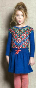 NEW Mim Pi Fall Soft Knit Long Sleeves Fun Little Girls Dress School Photos 4 - Picture 1 of 3