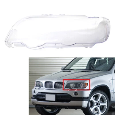 Transparent Headlight Headlamp Clear Lens Cover For BMW X5 E53 1999-2003 - Image 1 of 4
