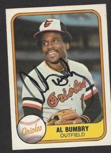 1981 Fleer #172 Al Bumbry Autografo - Baltimore Orioles - Foto 1 di 2