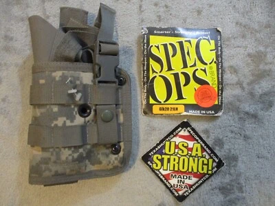 Funda Spec Ops Marca Glock 20 Glock 21 ACU Camuflada Verde Molle Pierna Caída Mano Izquierda Foto 1 de 4