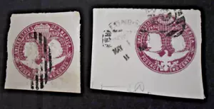 2 - 1893 US Stamps - Scott U349 - 2 Cent Columbian Expo Envelope Cuts - Used. a - Picture 1 of 2