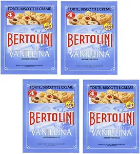 VANILLIN VANILLE AROMA fur DESSERT VANILLEPULVER Bertolini 4x UMSCHLÄGE à 4x0,5g - Bild 1 von 9