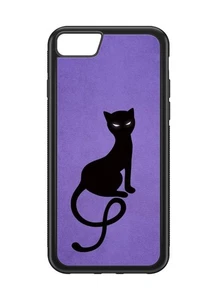 Funda de teléfono con fondo púrpura BLACK CAT para modelos Samsung - Imagen 1 de 5