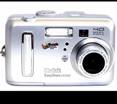 Kodak EasyShare CX7430 4.0MP Digital Camera Silver 3X Zoom Tested Working - Image 1 of 3