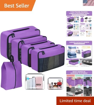 Lightweight 7-Piece Luggage Organizers with Mesh Windows & Waterproof Bags - Image 1 of 4