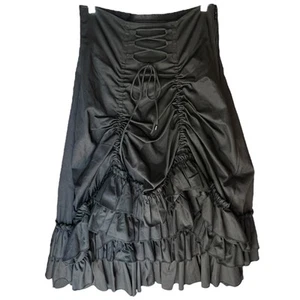 Gonna gotica HILLARYS VANITY taglia L corsetto increspato stravagante steampunk vamp emo - Foto 1 di 11