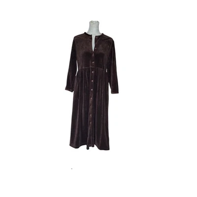 Vintage Eddie Bauer Button-Front Velvet Sweater Dress Fall Winter Fashion Sz PS - Image 1 of 4
