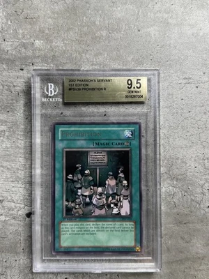 Yugioh Card 1st Ed. Prohibition R BGS 9.5 Gem Pharaoh's Servant PSV-039 2002 (1) - Image 1 of 4