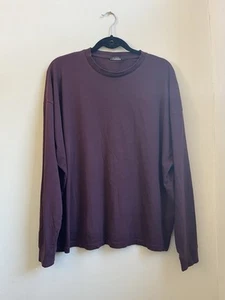 Men’s ASOS Burgundy Red Long Sleeve Top Size M Chest 40” T Shirt Top - Picture 1 of 5