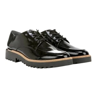 Franco Sarto Charles Kunstleder Derby Loafer Schuhe Crinkle Schwarz Oxford - Bild 1 von 10