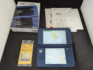 L3057 Ship Free Nintendo new 3DS LL XL console Metallic Blue Japan w/box manual - Picture 1 of 11