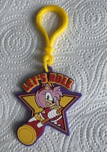 Sonic The Hedgehog Rubber Keychain Amy - Sega - Free Shipping - Picture 1 of 2