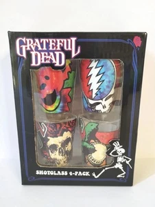 Grateful Dead Glasses Set Of 4 Collectible Tour Concert NIB - Picture 1 of 2