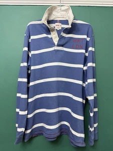 Mens Hackett Rugby Shirt. Medium. Blue Stripe. SKU 87057 - Picture 1 of 9