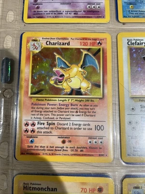 Pokémon TCG Charizard 4/102 Card Holo Unlimited Rare Original Base Set 1999 - Image 1 of 4