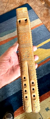 Thai 13" Wood Flute/NO RESERVE AUCTION - Image 1 of 4