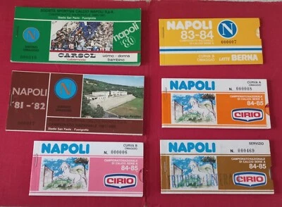 LOTTO 6 ABBONAMENTI NAPOLI NUOVI anche periodo MARADONA 80/81 81/82 83/84 84/85 - Immagine 1 di 4