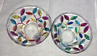 Lot Of 2 Gage Tree Of Life Glass Bowls, Multi-Color 3? H X 5?Diameter