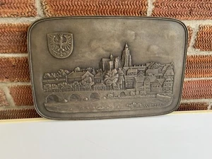 Old WETZLAR Hessen Buderus Relief Cast Iron Wall Plate Wall Art( Ref Y) - Picture 1 of 8