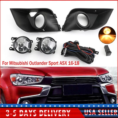 Front Bumper Fog Light Kit Bulbs For Mitsubishi Outlander Sport ASX 16-18 1 Pair - Изображение 1 из 4