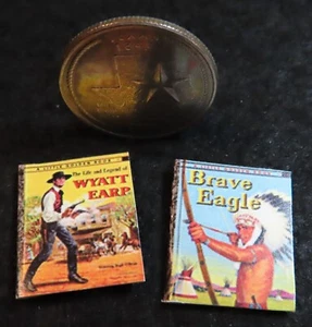 Book Books 1950s Cowboys ' Indians' Western Vintage 2 Children's 1:12 Mini 1942 - Picture 1 of 4