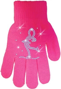ChloeNoel Ice Skating Gloves - GV22 (Mini Lay-Back Skater Crystals) - Picture 1 of 12