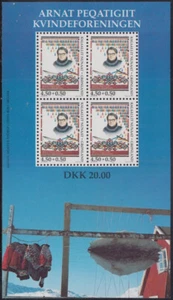 GREENLAND Sc #B23a  MNH SHEETLET of 4 for WOMEN'S SOCIETY of GREENLAND - Picture 1 of 1
