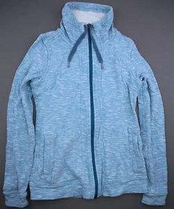 Women's 2014 REI Full Zip Cotton Blend Sweater Long Sleeve Drawstring Blue Sz XS - Picture 1 of 6