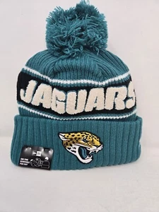 2024 NFL On Field Jacksonville Jaguars New Era Knit Beanie Hat Pom Pom Official - Picture 1 of 5