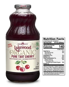 , jugo de tarta de cereza pura orgánica, 32 oz - Imagen 1 de 3
