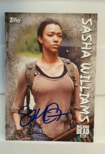 The Walking Dead SONEQUA MARTIN-GREEN Signed Topps Trading Card (Sasha)