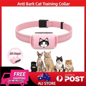 Anti Bark Cat Training Collar Automatic Sound Vibrate Stop Barking Rechargeable - Bild 1 von 9