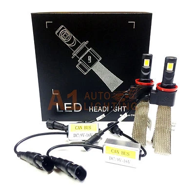NEW Fanless Canbus H11 H9 H8 30W LED Headlight Kit 6000K Xenon White Bulbs - Image 1 of 4