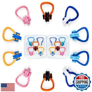 Swimming Nose Clip - 10 Packs Silicone Swim Nose Plugs for Kids (Age 7+) and - Picture 1 of 1