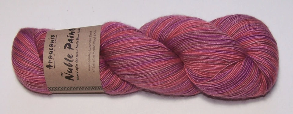 Lote de 5 PINTURAS DOBLES Araucania Hilo de Lana de Seda Pintado a Mano #1011 SANTA ROSA Foto 1 de 1