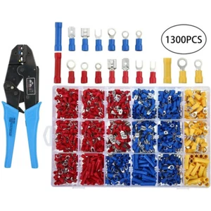 1300PCS Insulated Assorted Electrical Wire Connector Crimp Terminals Set Kit - Picture 1 of 8